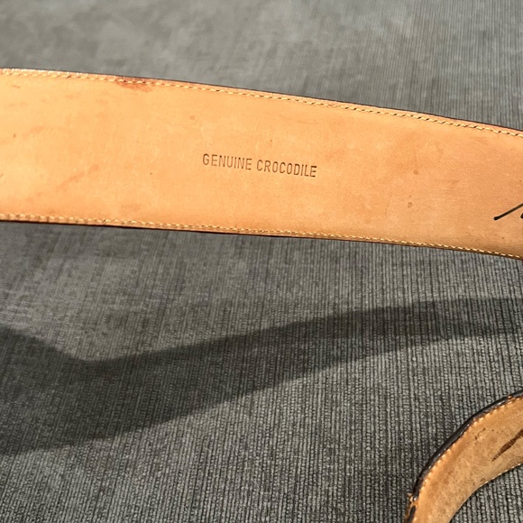 Mauro Volponi Crocodile Leather Belt